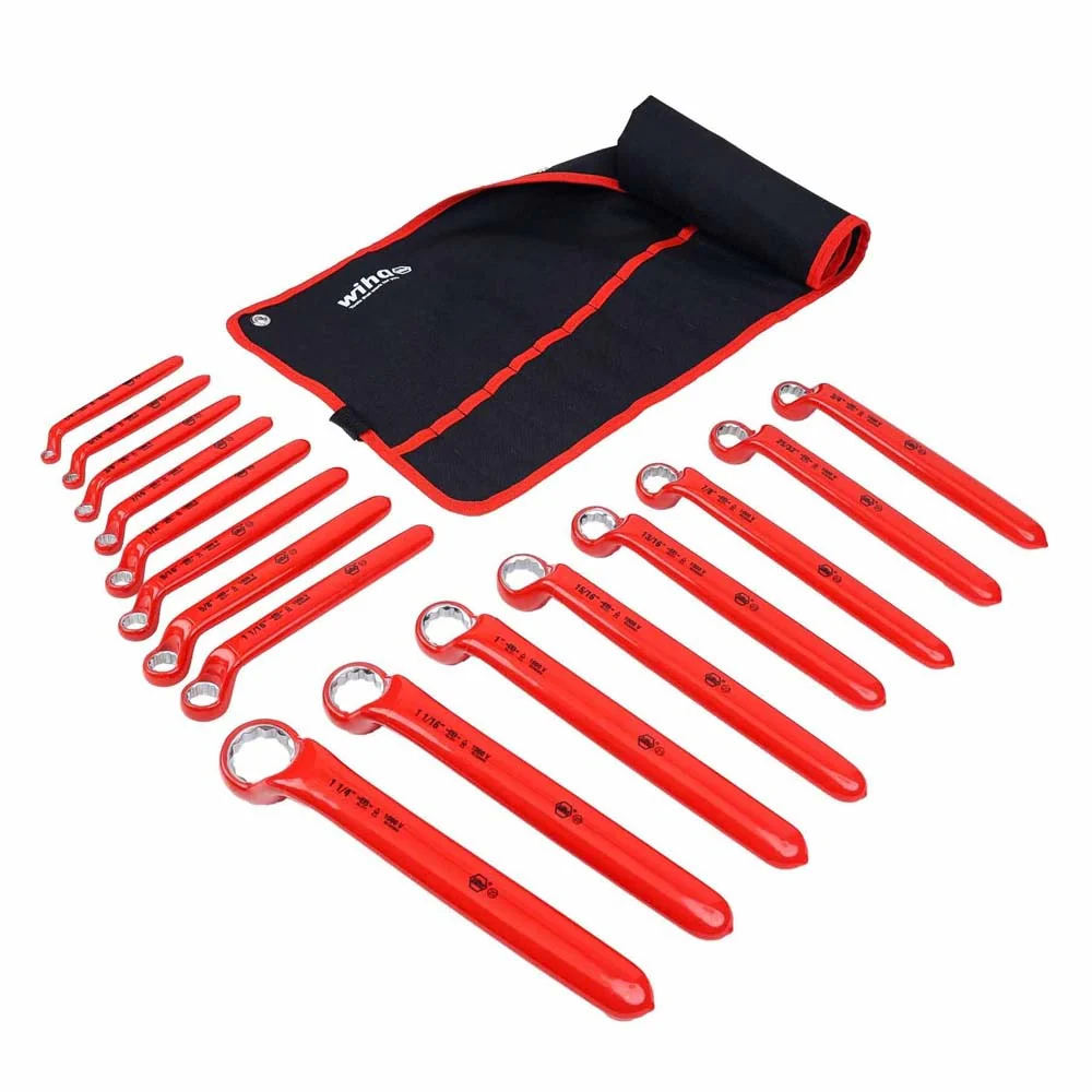 Wiha 21094 16 Piece Insulated Deep Offset Wrench Set - SAE - Mactool Shop