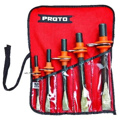 Proto J86CS2-TT Tether-Ready 5 Piece Cold Chisel Set - Mactool Shop