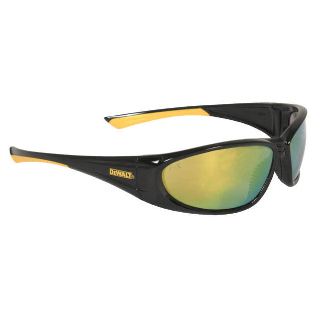 Dewalt DPG98-YD Gable Safety Glasses, Black/Yellow Frame, Yellow Mirror Lens - Mactool Shop