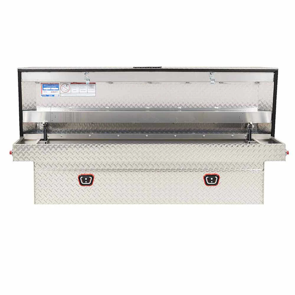 Weather Guard 127-0-03 Model 127-0-03 Saddle Box, Aluminum, Full Standard, Clear, 10.5 Cu. Ft. - Mactool Shop