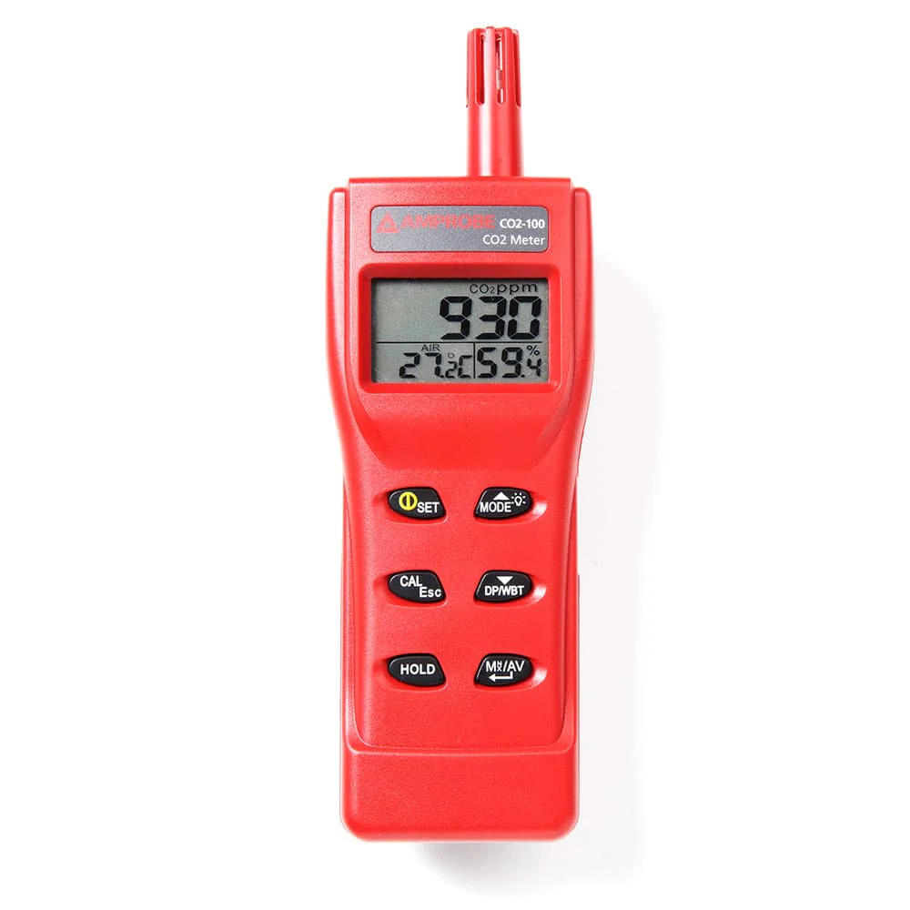 Amprobe 3475094 CO2-100 Portable Carbon Dioxide Meter with Temperature, Humidity & Triple Display - Mactool Shop