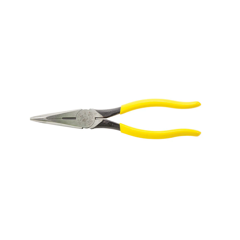 Klein Tools D203-8 Pliers, Long Nose Side-Cutters, 8