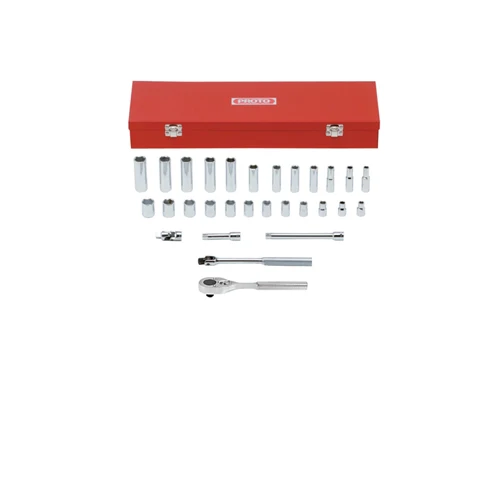 Proto J52220 3/8 Drive 29 Pc. Metric Socket Set - 6 Point - Mactool Shop