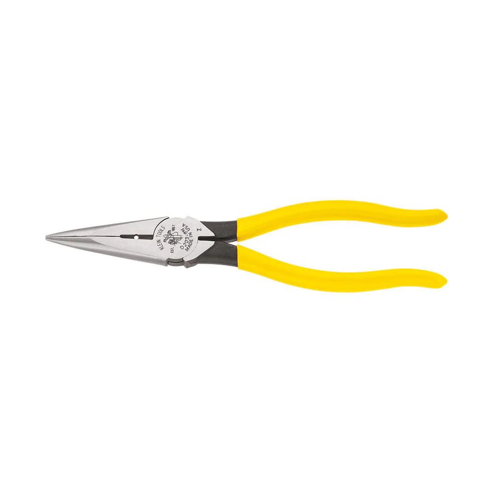 Klein Tools D203-8N Long Nose Side-Cutting Pliers, Stripping, 8