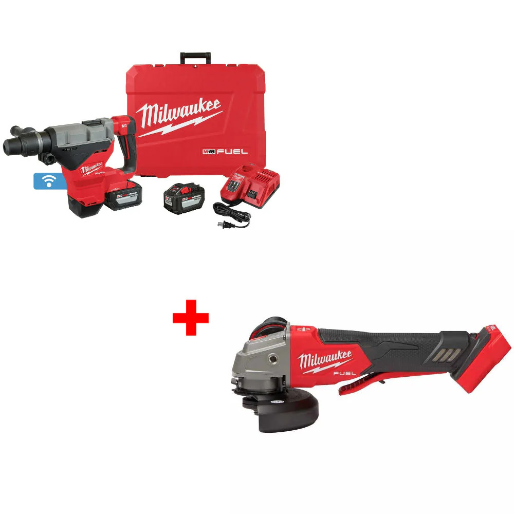 Milwaukee 2718-22HD M18 FUEL Rotary Hammer Kit W/ FREE 2888-20 M18 FUEL Grinder - Mactool Shop