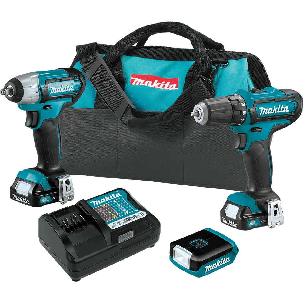 Makita CT323 12V max CXT Lithium-Ion Cordless 3 Pc. Combo Kit - Mactool Shop