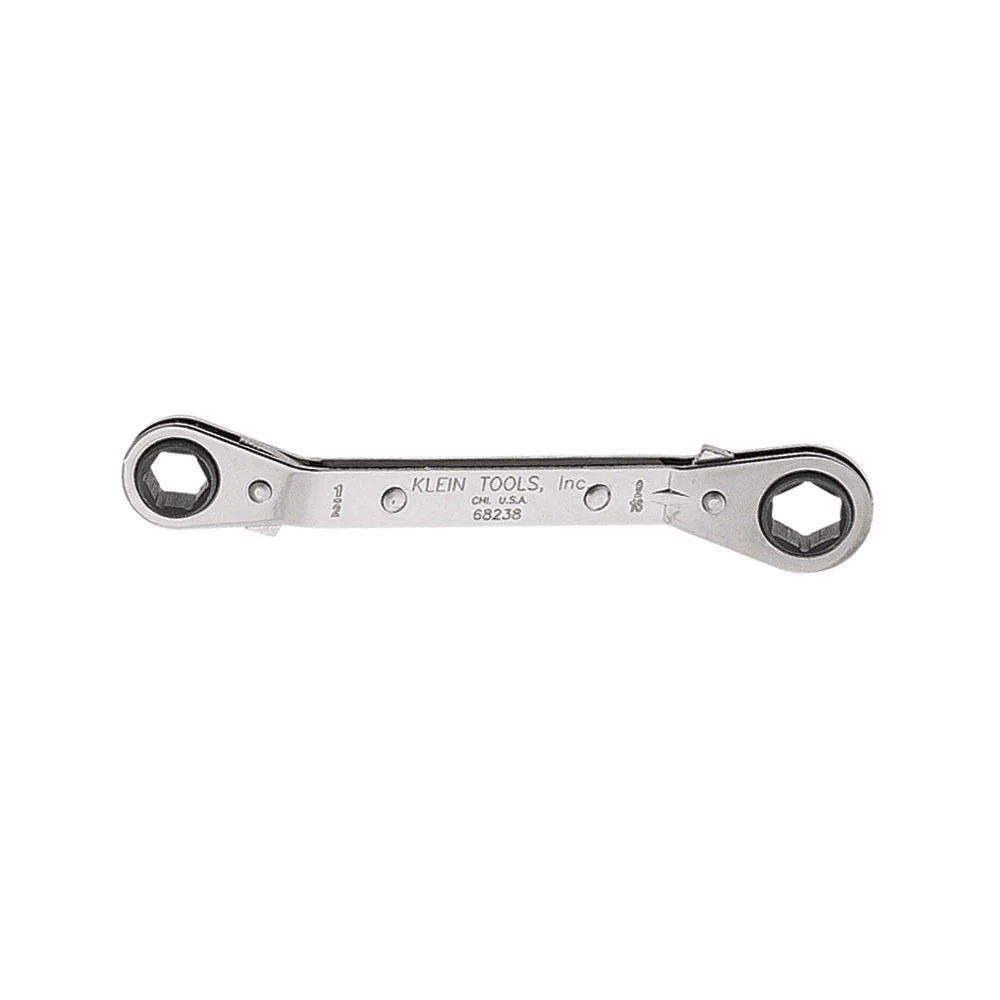 Klein Tools 68238 Reversible Ratcheting Box Wrench, 1/2 x 9/16