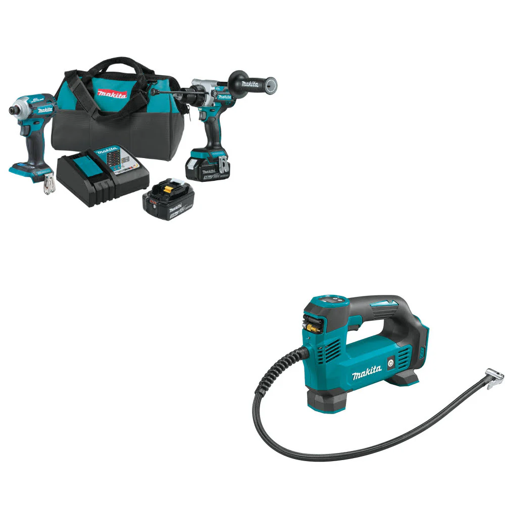 Makita XT288T 18V LXT® Li-Ion 2-Pc. Combo Kit W/ FREE DMP180ZX 18V LXT Inflator - Mactool Shop