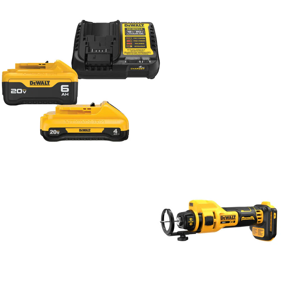 DeWalt DCB2460C 20V MAX Starter Kit W/ FREE DCE555B 20V MAX Cut-Out Tool, Bare - Mactool Shop