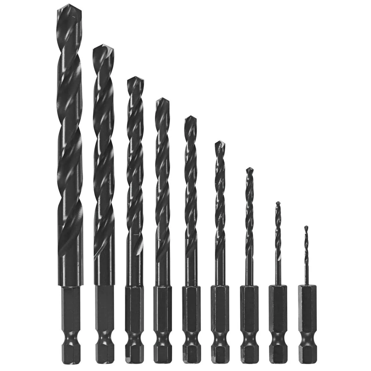 Bosch BL9IM 9 pc. Impact Tough Black Oxide Drill Bit Set - Mactool Shop