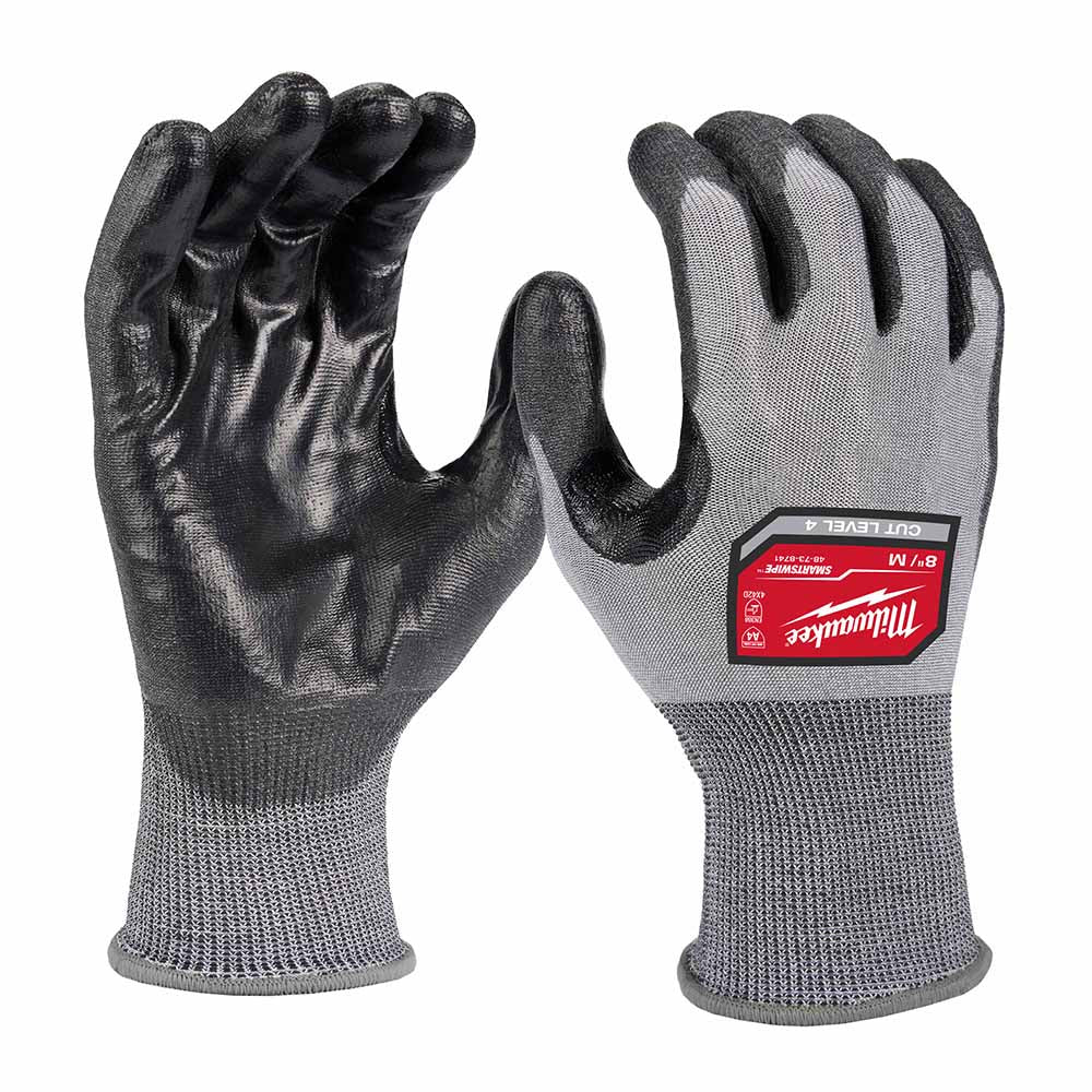 Milwaukee 48-73-8741B High Dexterity A4 Polyurethane Dipped Gloves - Medium - Mactool Shop