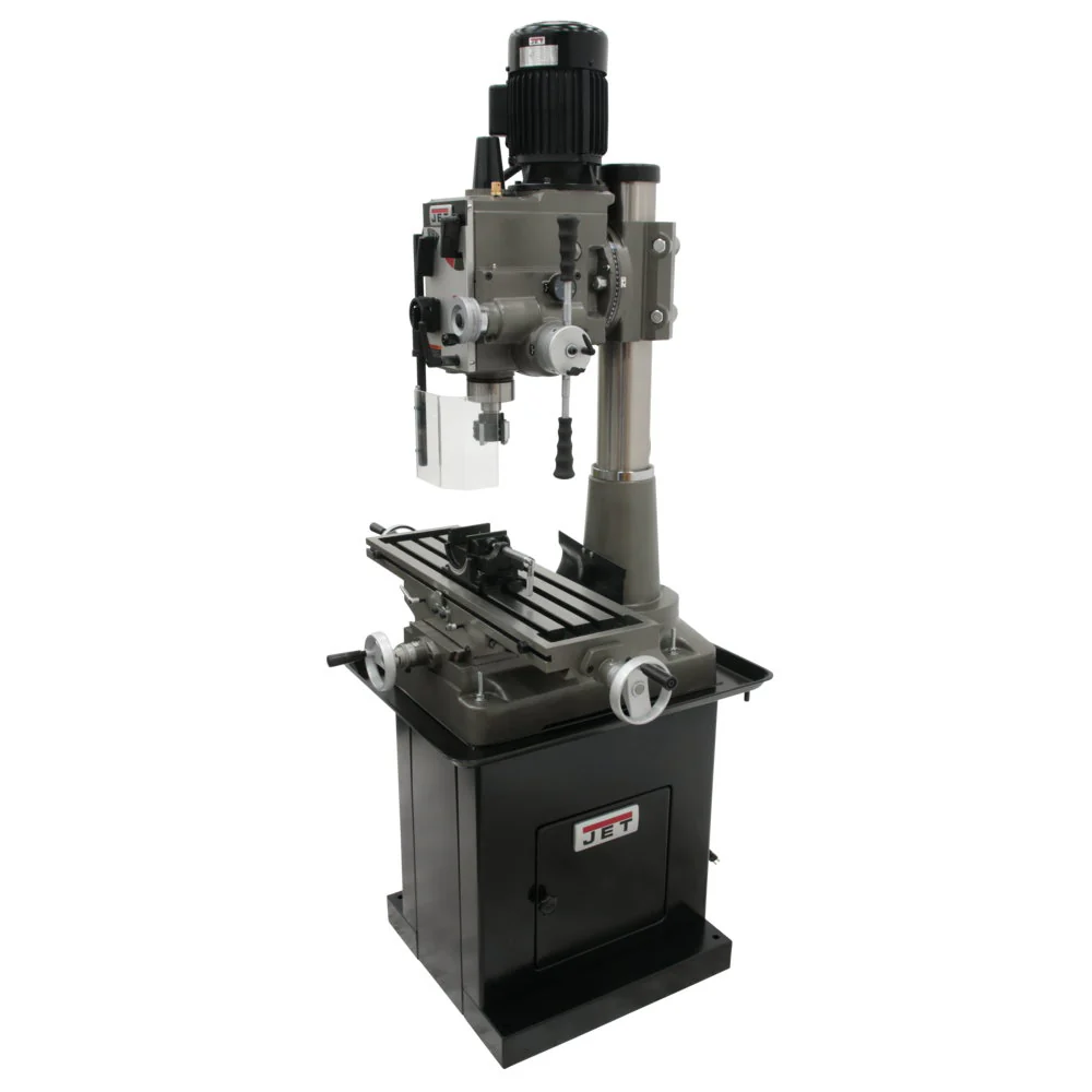 Jet JT9-351046 JMD-45GHPF Geared Head Square Column Mill Drill, Downfeed - Mactool Shop