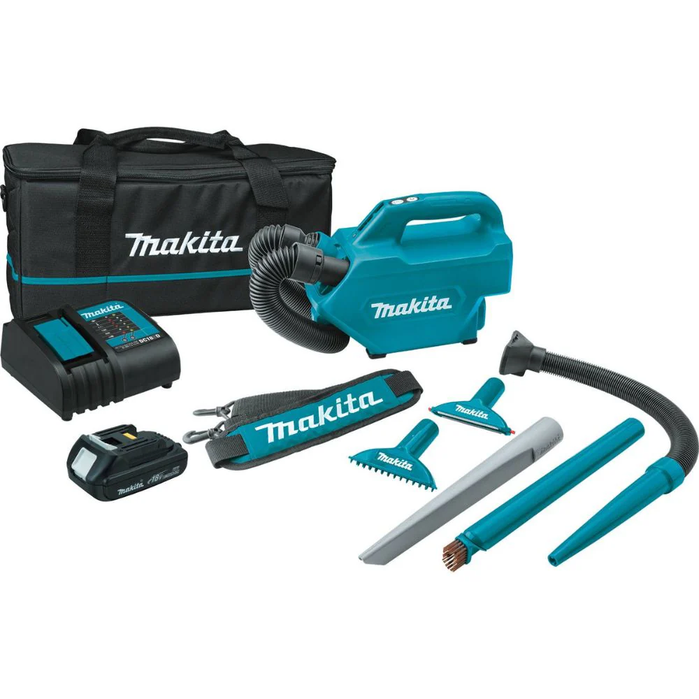 Makita XLC07SY1 18V LXT Lithium-Ion Compact Handheld Canister Vacuum Kit, with one battery (1.5Ah) - Mactool Shop