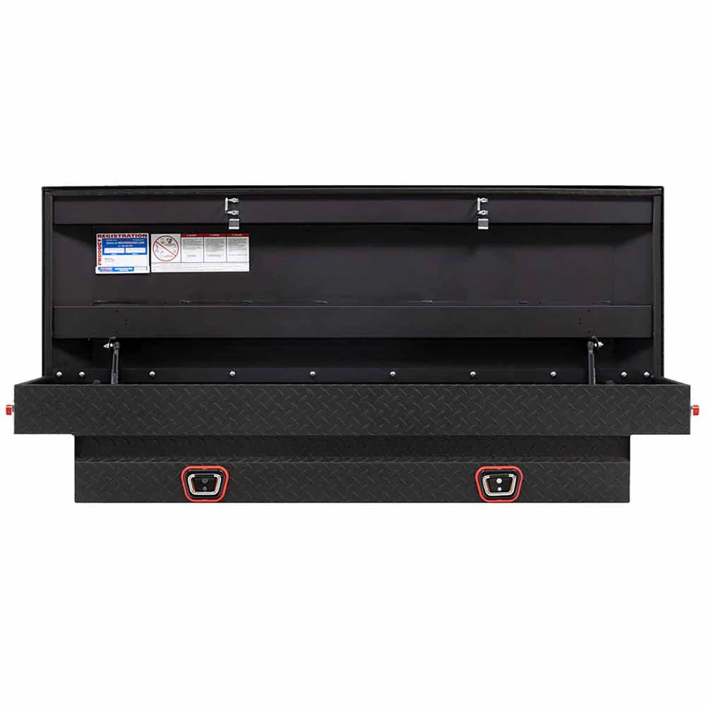 Weather Guard 154-52-03 Model 154-52-03 Saddle Box, Aluminum, Compact, Textured Matte Black, 6.0 Cu. Ft. - Mactool Shop