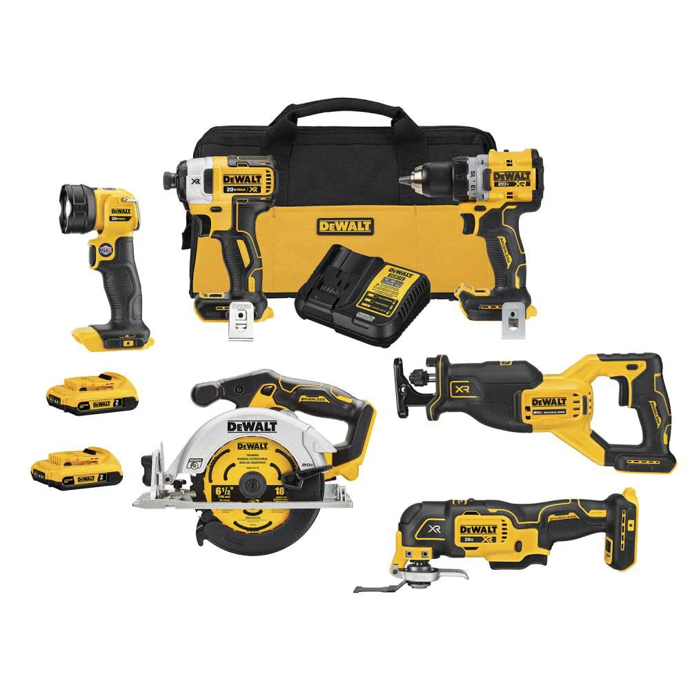 DeWalt DCK648D2 20V Brushless Cordless Combo Kit (6-Tool) with (2) 2.0 mAh Batteries and Charger - Mactool Shop