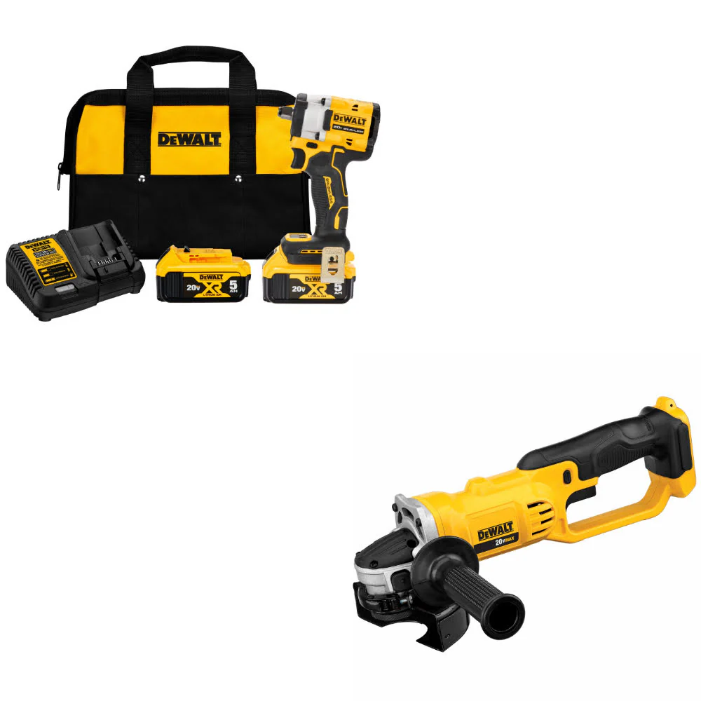 DeWalt DCF921P2 20V MAX Impact Wrench Kit W/ FREE DCG412B 20V MAX Cut-Off Tool - Mactool Shop