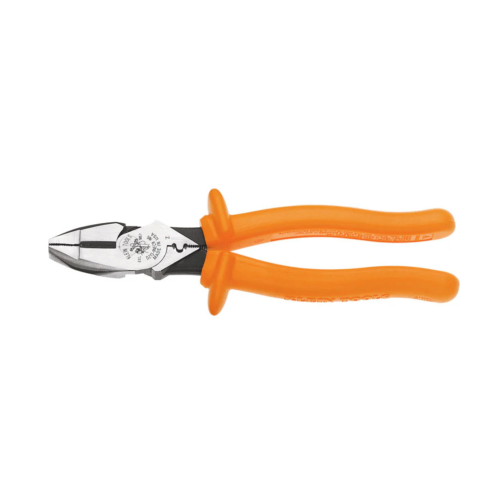 Klein Tools D213-9NE-CR-INS Cutting Crimping Pliers, Insulated, 9