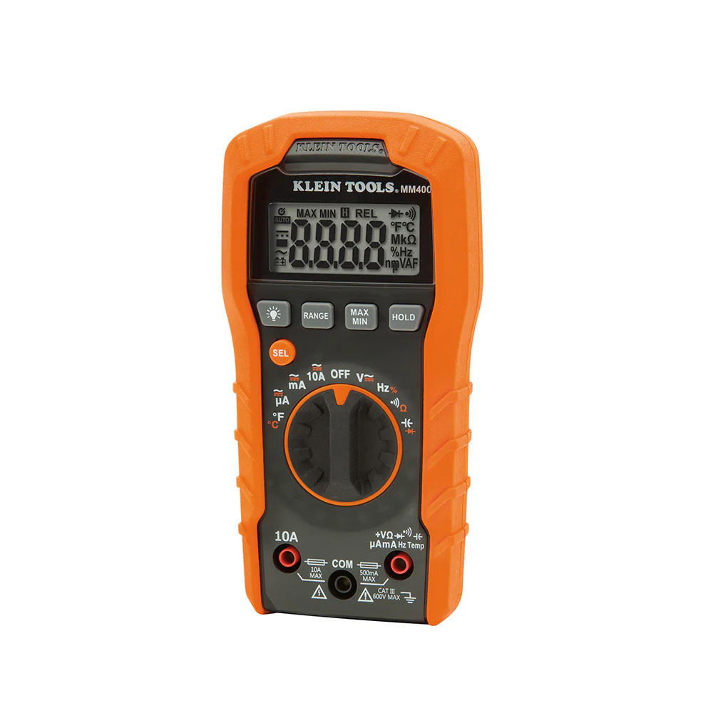 Klein Tools MM400 Digital Multimeter, Auto-Ranging, 600V - Mactool Shop