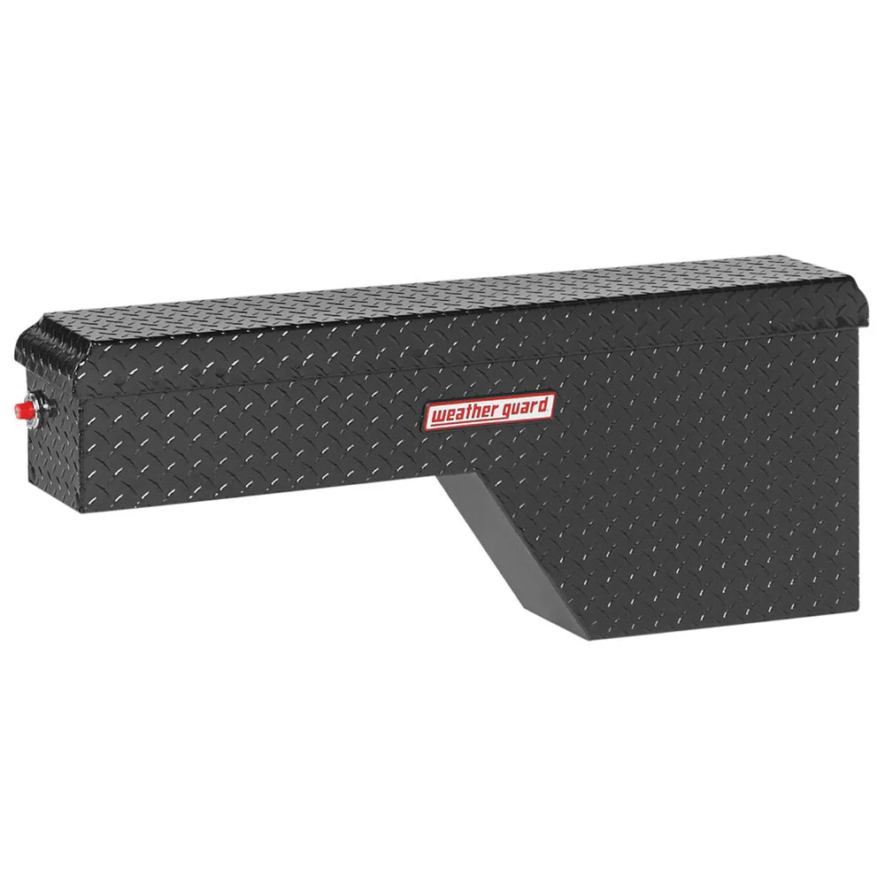 WeatherGuard 171-5-01 Gloss Black Aluminum Pork Chop Box, Passenger Side 2.1 Cu Ft - Mactool Shop