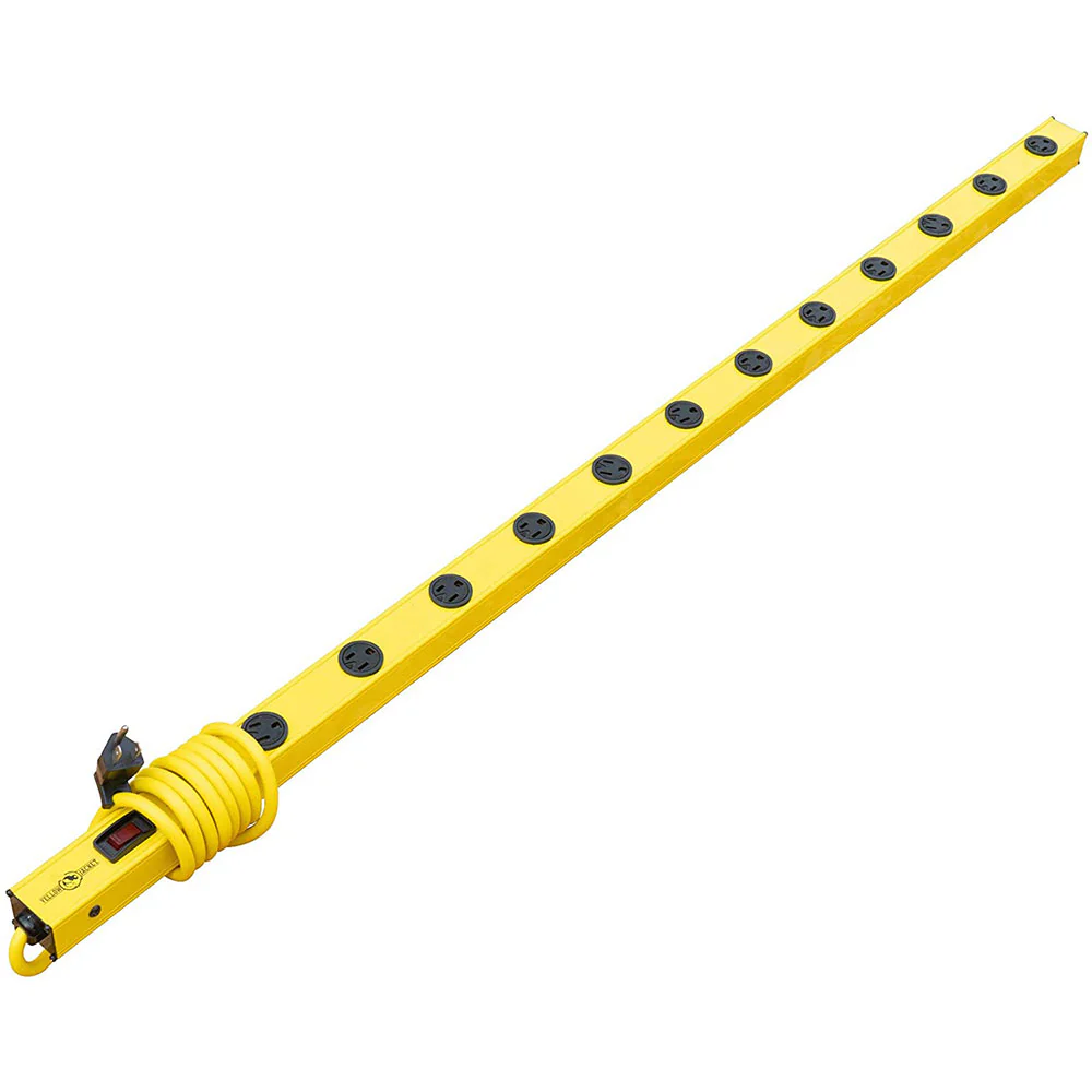 Yellow Jacket 5154 4-Foot Metal Power Strip With 510J Surge Protector and Re-settable Circuit B - Mactool Shop