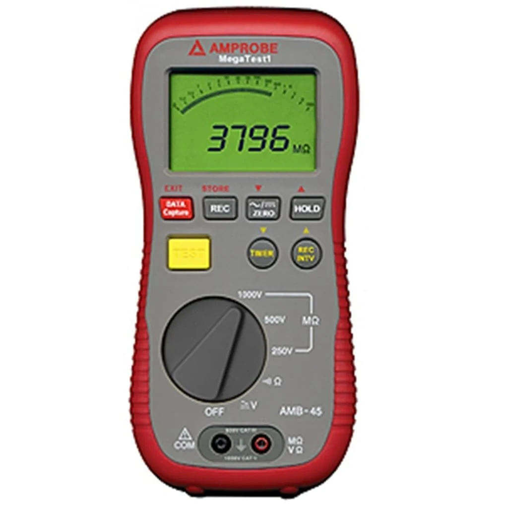 Amprobe 2731024 AMB-45 Digital Megohmmeter Insulation Resistance Tester 1000V DC Max Test Voltage - Mactool Shop