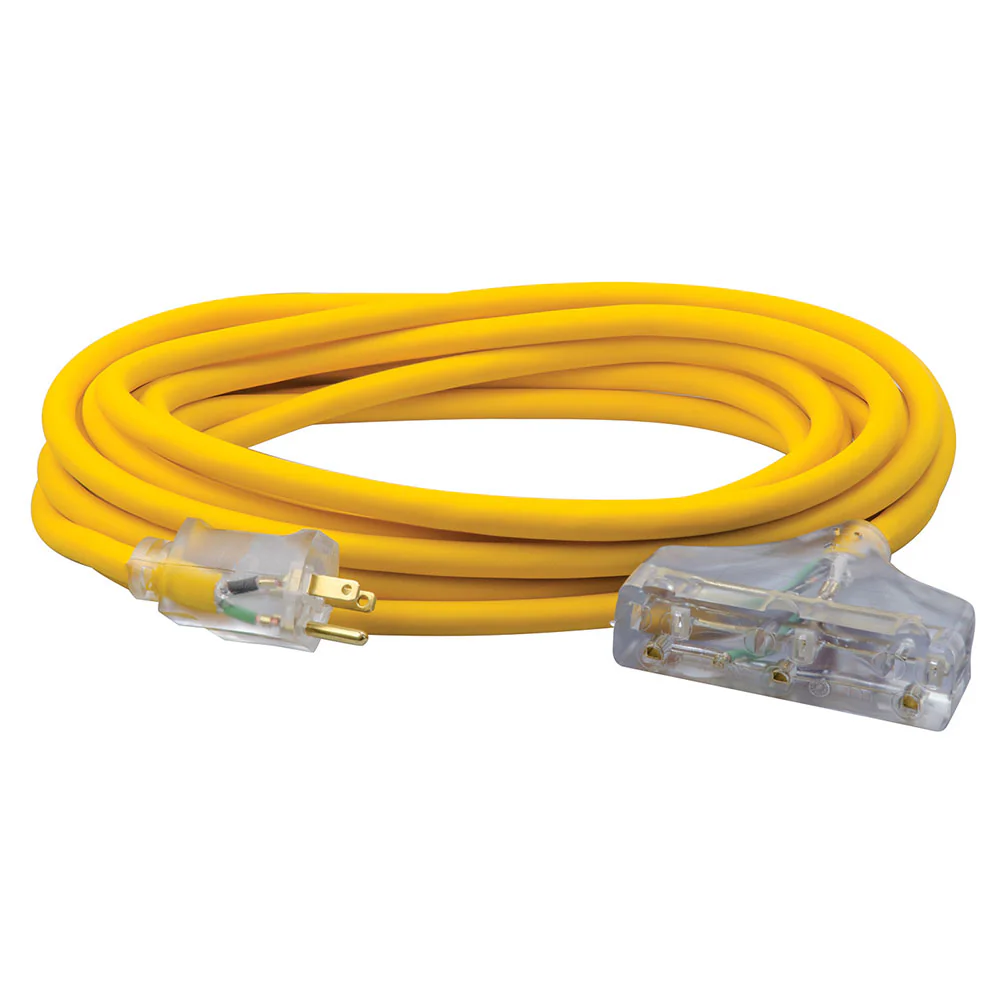 Southwire 3487SW0002 12/3 25' SJEOOW Yellow Polar/Solar Trisource Extension Cord - Mactool Shop