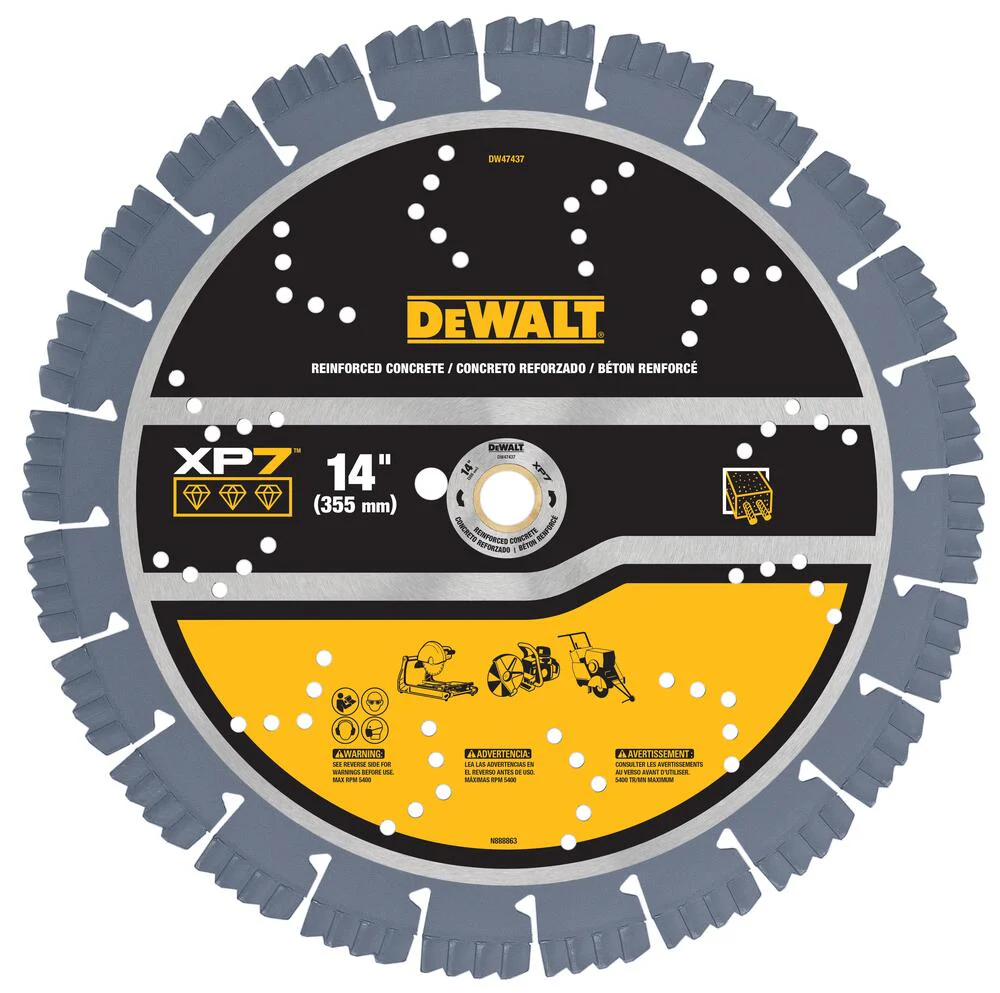 DeWalt DW47437 14IN SEGMENTED XP7 REINFORCED CONCRETE - Mactool Shop