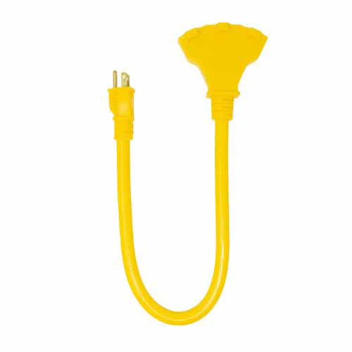 Southwire 4112SW8802 12/3 SJTW Yellow Tri-Source Adapter with Lighted End - Mactool Shop