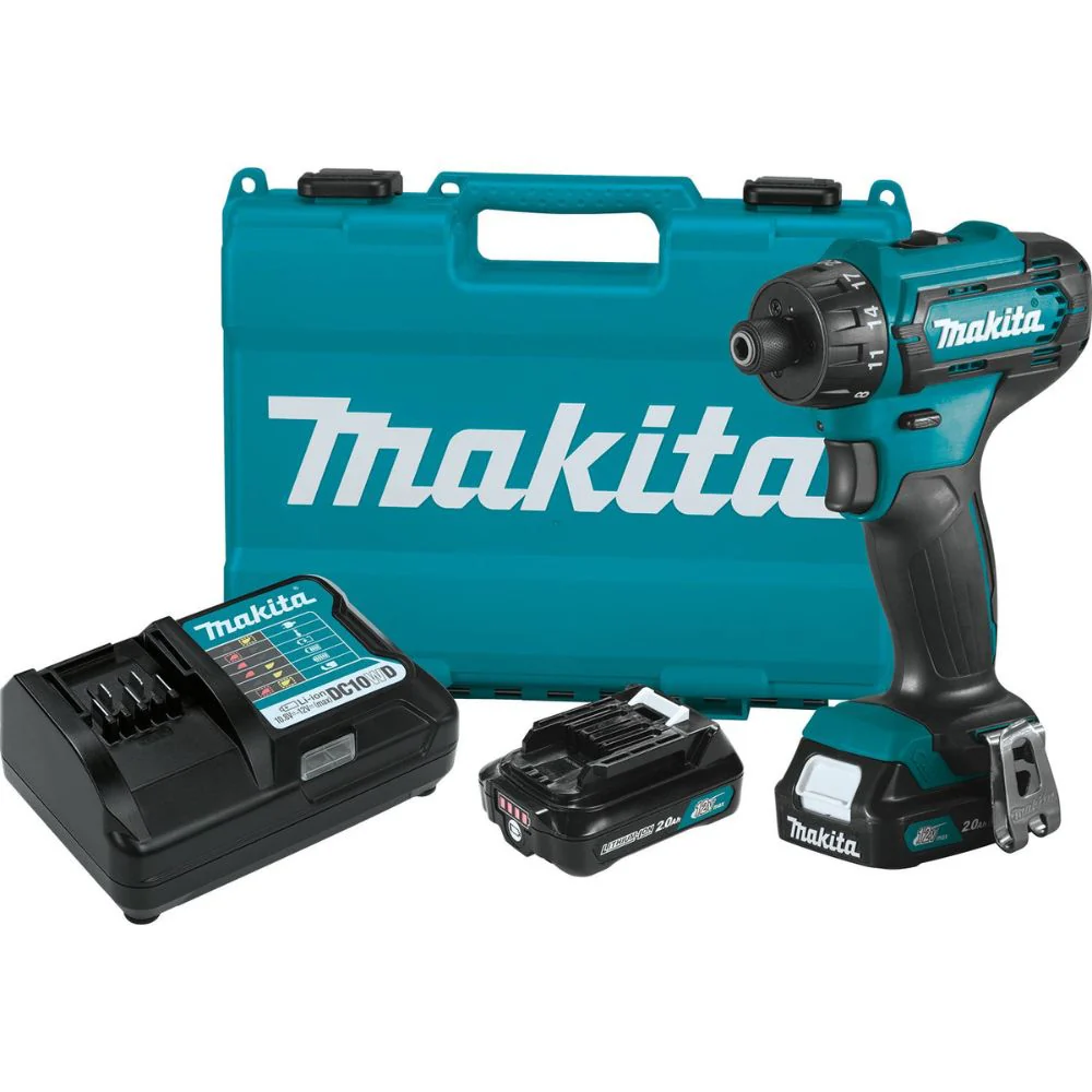 Makita FD10R1 12V Max CXT Lithium-Ion 1/4 In. Hex Driver-Drill Kit(2.0Ah) - Mactool Shop