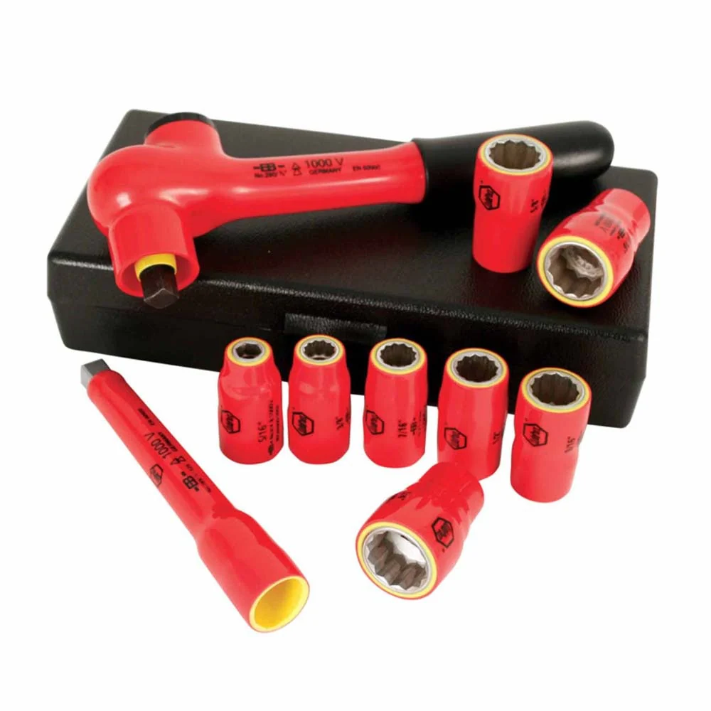 Wiha 31590 10 Piece Insulated Socket Set 3/8