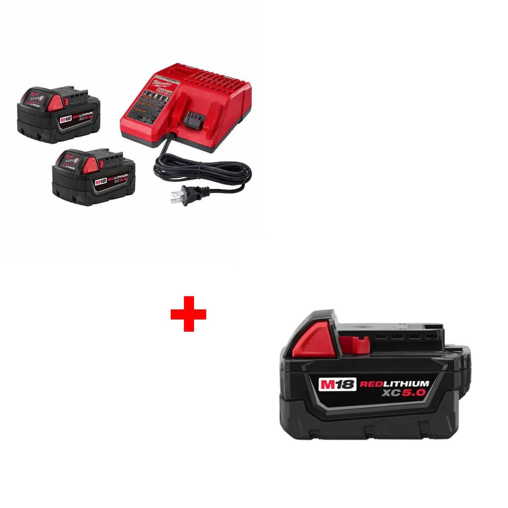 Milwaukee 48-59-1852B M18 18V Starter Kit w/ FREE 48-11-1850 M18 Battery Pack - Mactool Shop