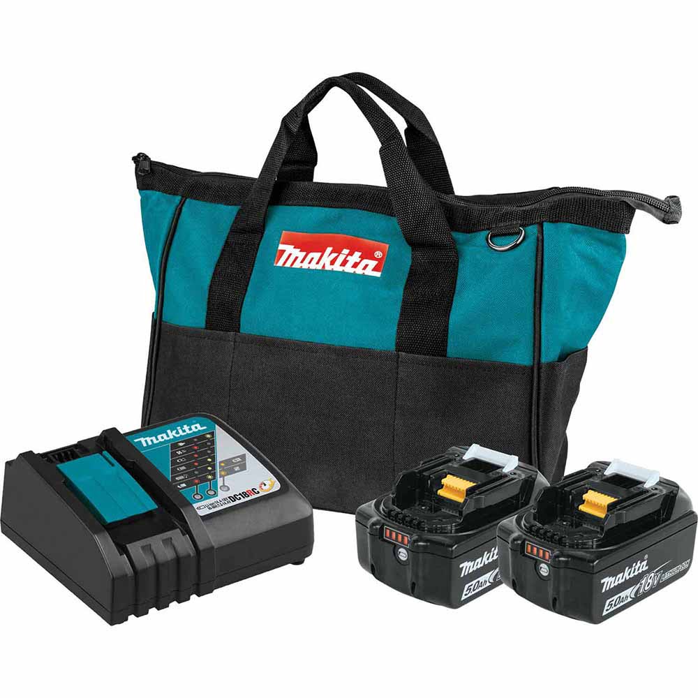 Makita BL1850BDC2 18V LXT Lithium-Ion Battery and Rapid Optimum Charger Starter Pack (5.0Ah) - Mactool Shop
