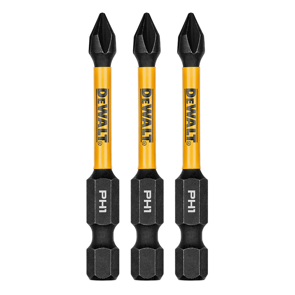 DeWalt DWAF2PH1IR3 PH1 FLEXTORQ 1/4 x 2.25in Impact Driver Bits, 3-Pack - Mactool Shop
