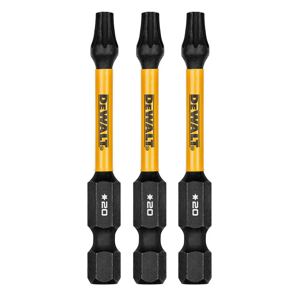 DeWalt DWAF2TX20IR3 T20 FLEXTORQ 1/4 x 2.25in Impact Driver Bits, 3-Pack - Mactool Shop