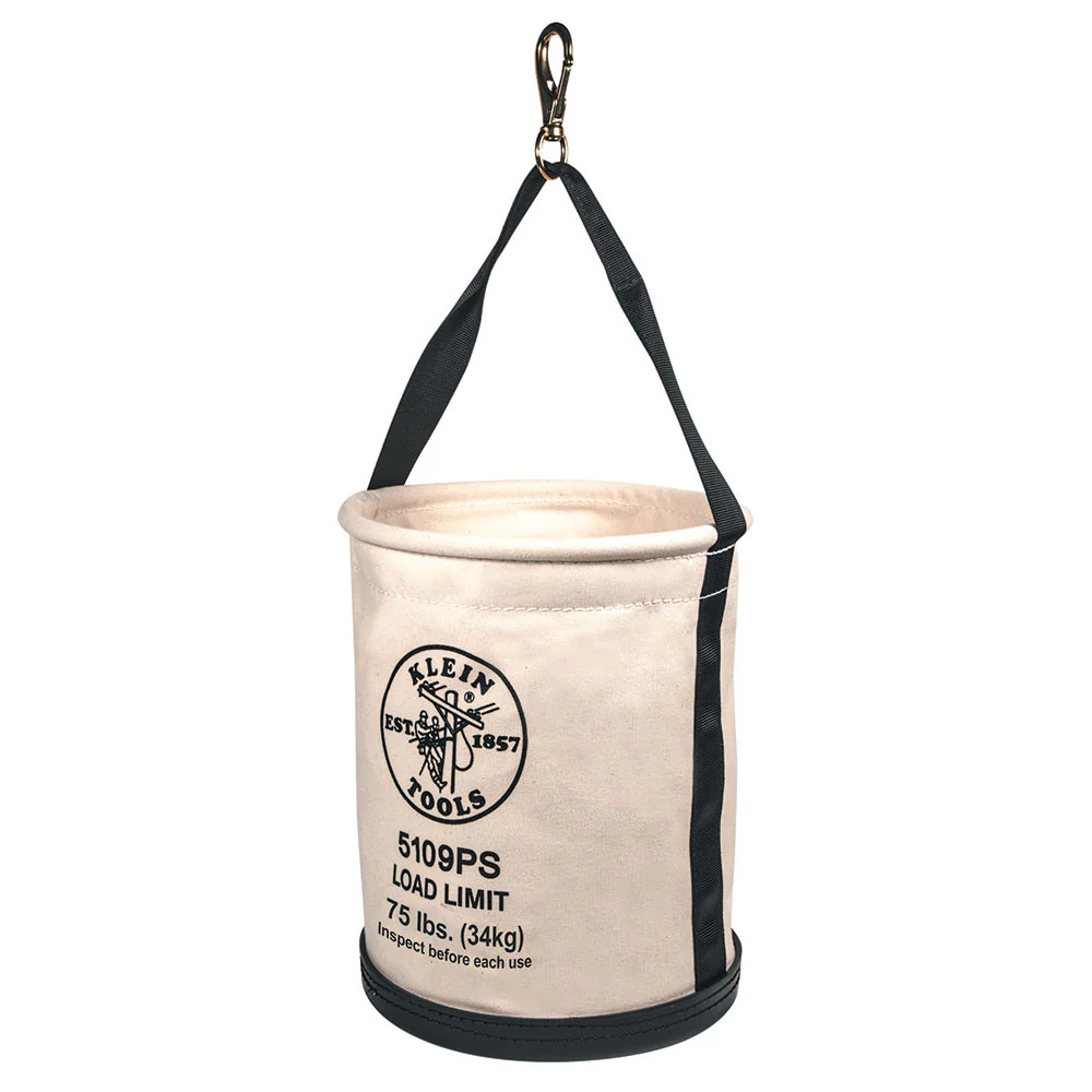 Klein 5109PS Wide Straight Wall Bucket with Pocket/Snap - Mactool Shop