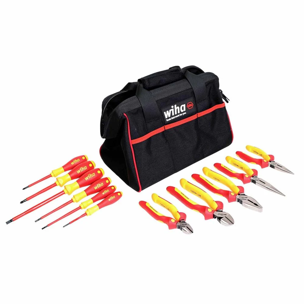 Wiha 32977 11 Piece Master Electrician's Insulated Tool Set in Canvas Tool Bag - Mactool Shop