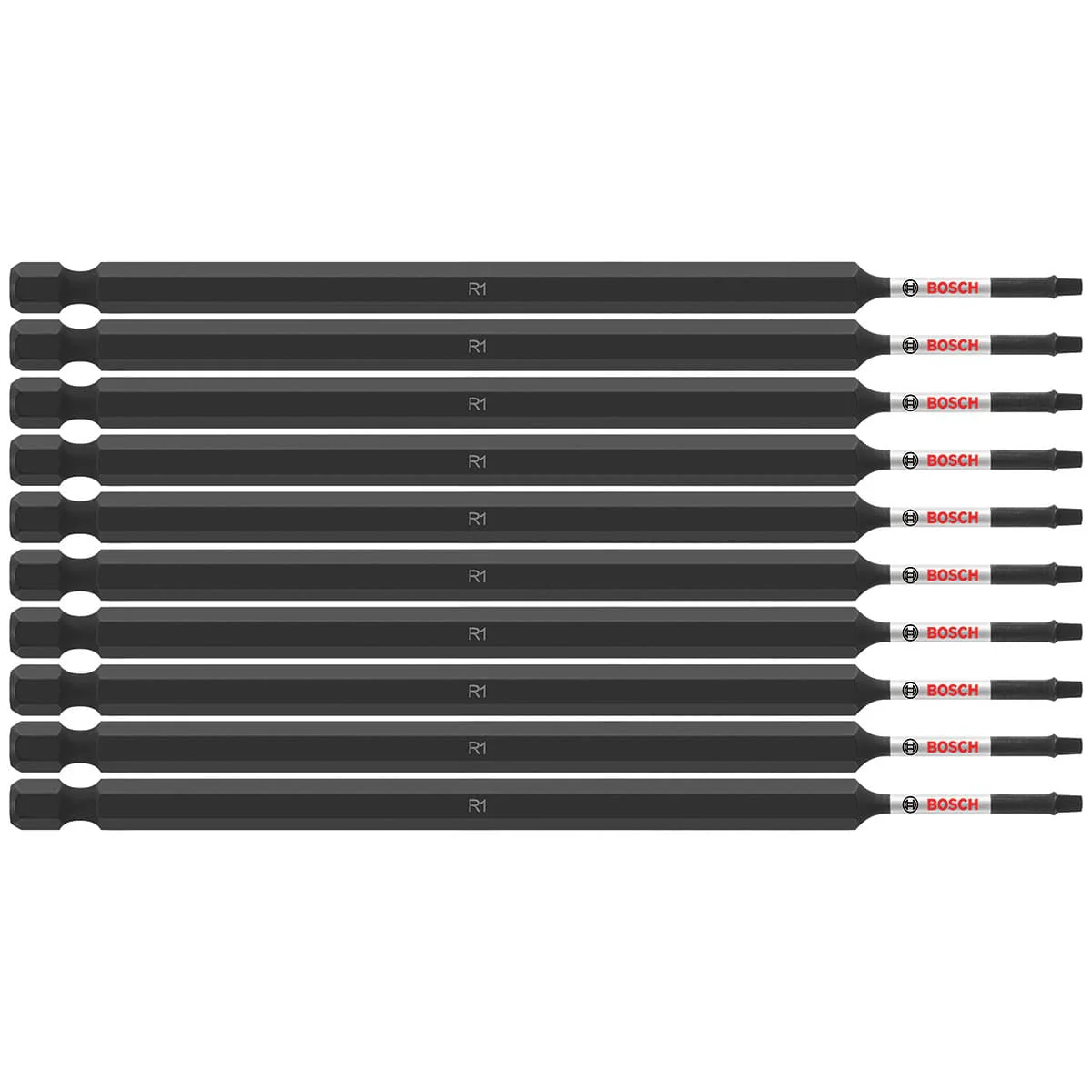 Bosch ITSQ16B 10 pc. Impact Tough 6 In. Square #1 Power Bits (Bulk Pack) - Mactool Shop