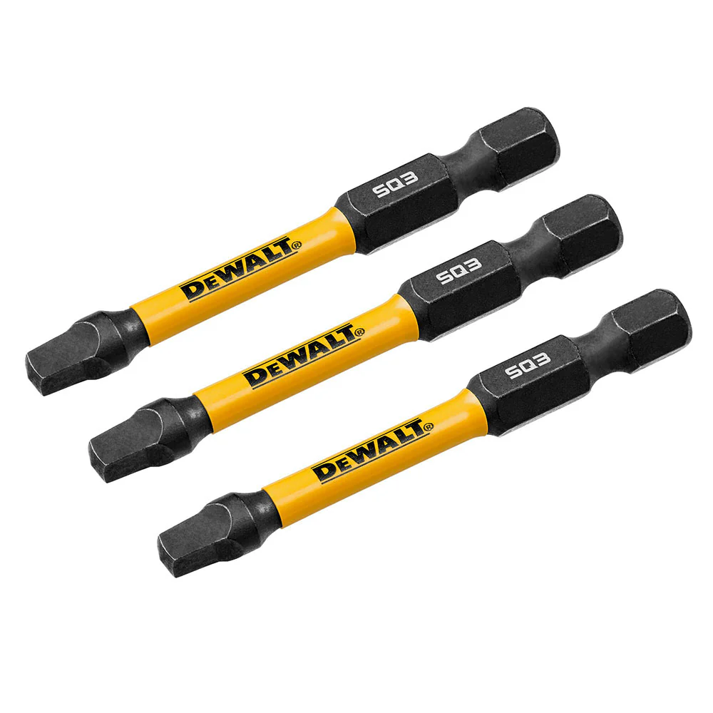 DeWalt DWAF2SQ3IR3 SQ3 FLEXTORQ 1/4 x 2.25in Impact Driver Bits, 3-Pack - Mactool Shop