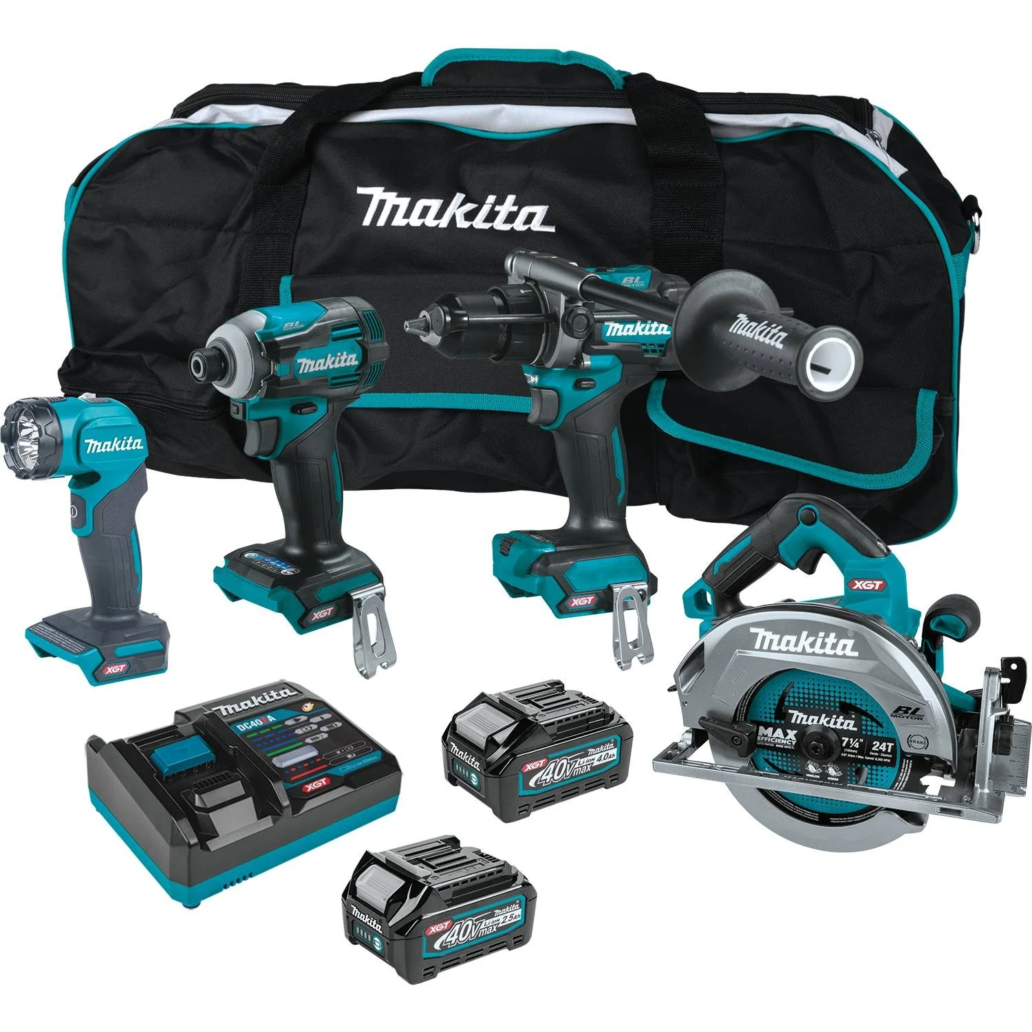 Makita GT400M1D1 40V max XGT® 4-Pc. Combo Kit (2.5Ah/4.0Ah) - Mactool Shop