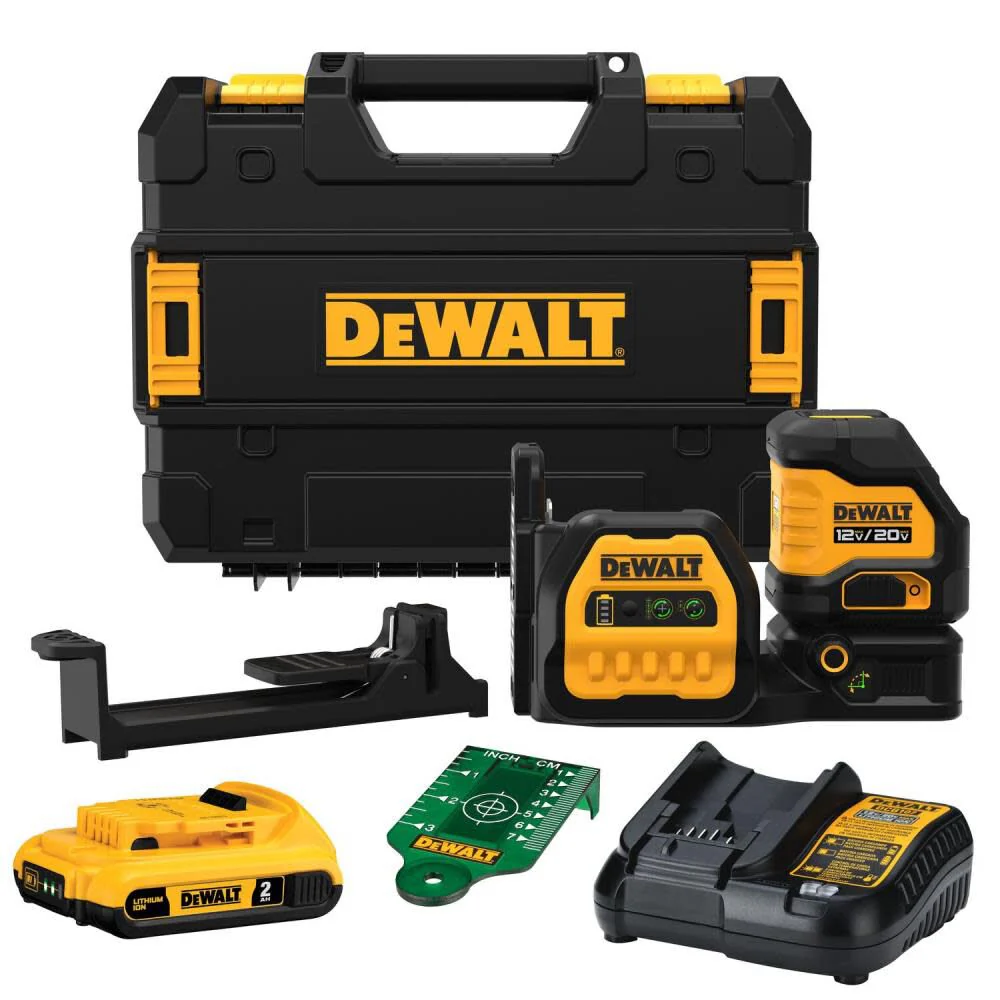 DeWalt DCLE34020G 20V Cross line Laser Kit w/ Battery - Mactool Shop