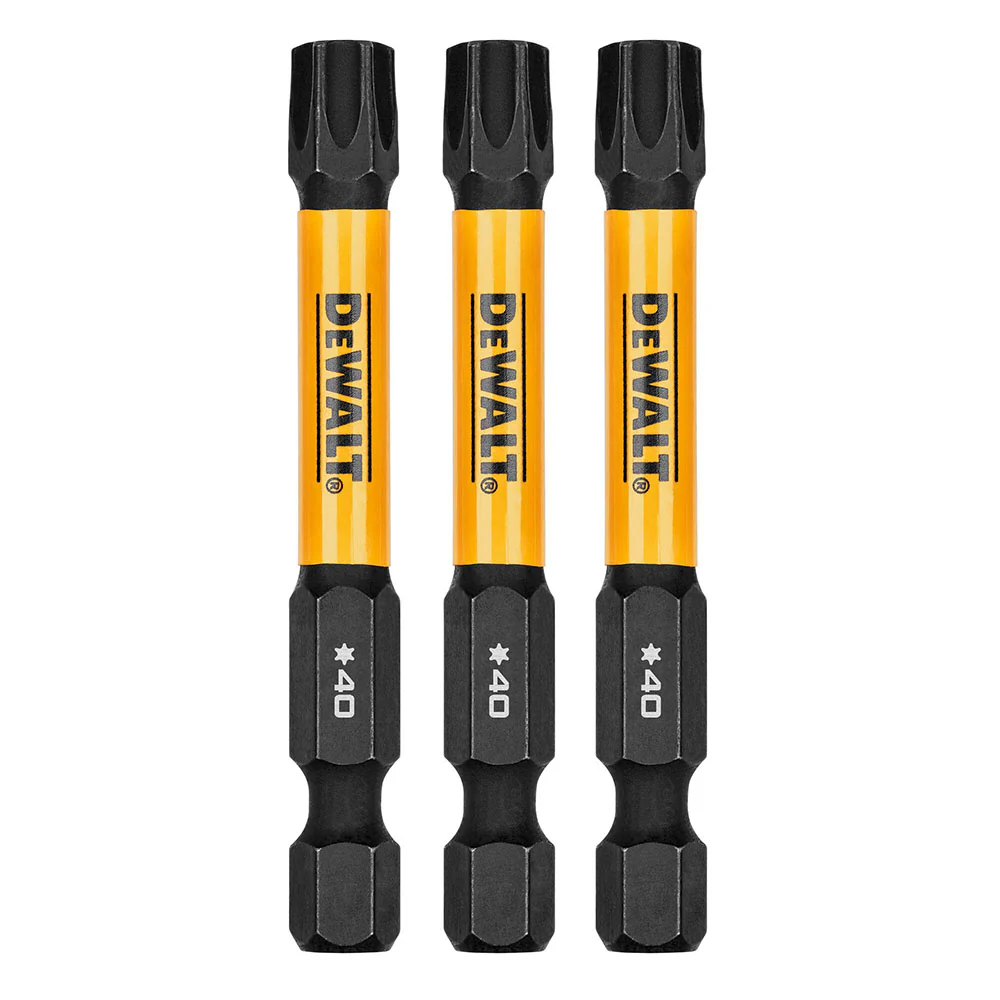 DeWalt DWAF2TX40IR3 T40 FLEXTORQ 1/4 x 2.25in Impact Driver Bits, 3-Pack - Mactool Shop