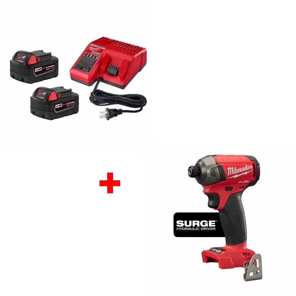 Milwaukee 48-59-1852B M18 18V Starter Kit w/ FREE 2760-20 M18 FUEL Hex Driver - Mactool Shop