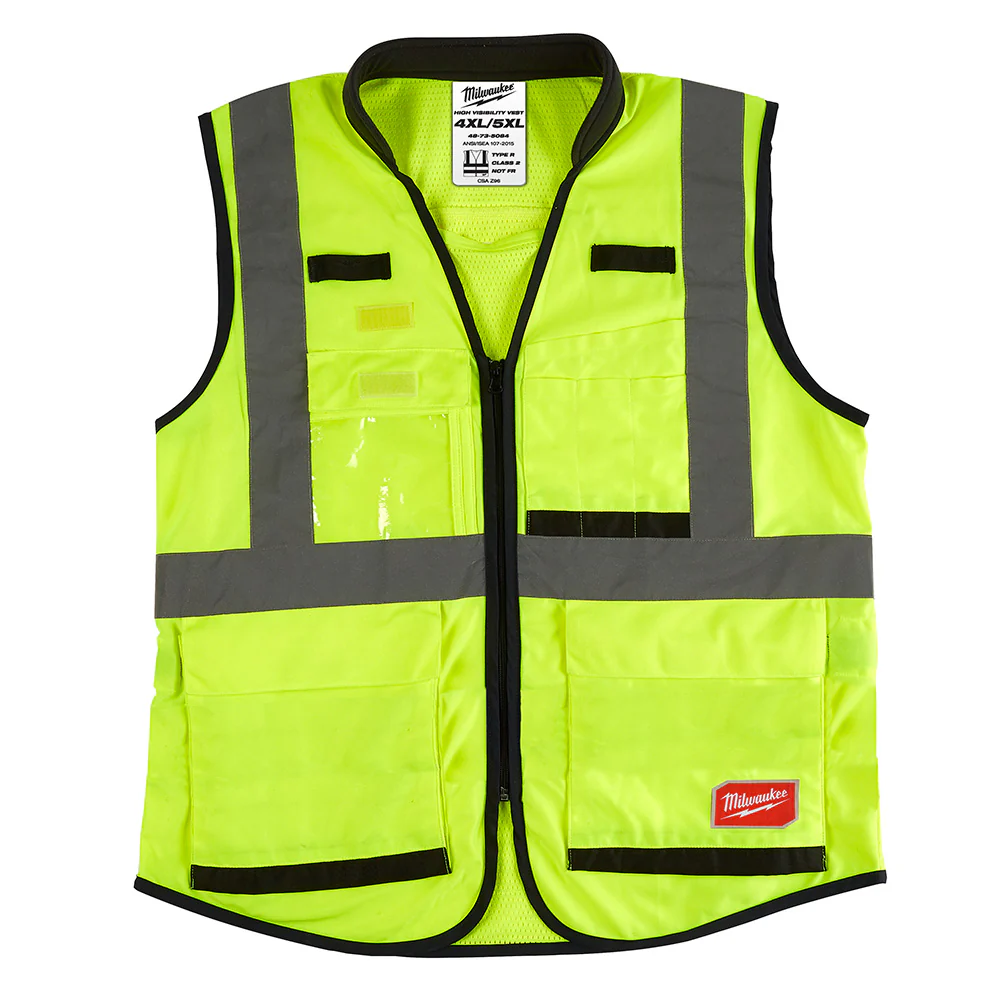 Milwaukee 48-73-5084 High Visibility Yellow Performance Safety Vest - 4X/5X (CSA) - Mactool Shop