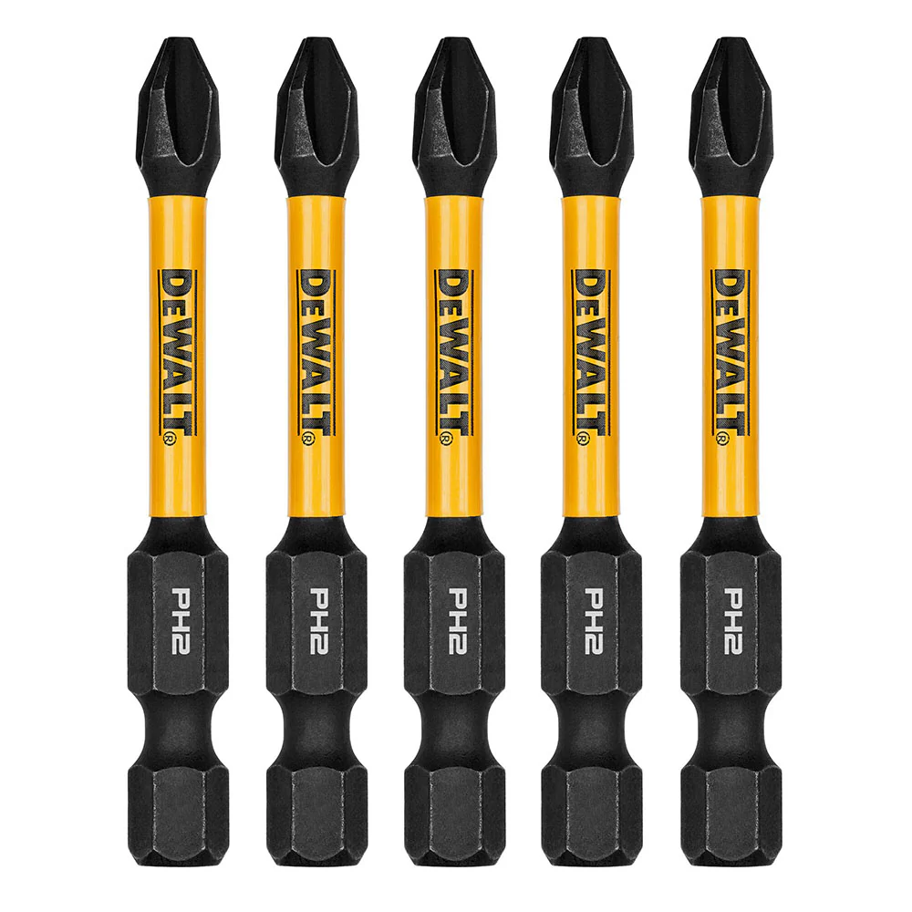 DeWalt DWAF2PH2IR5 PH2 FLEXTORQ 1/4 x 2-1/4in Impact Driver Bits, 5-Pack - Mactool Shop