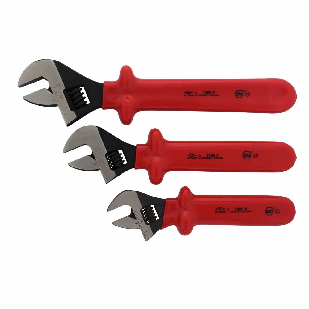 Wiha 76290 3 Piece Insulated Adjustable Wrench Set - Mactool Shop