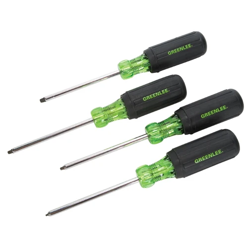 Greenlee 0353-01C 4-Piece Square-Recess Tip Driver Set - Mactool Shop