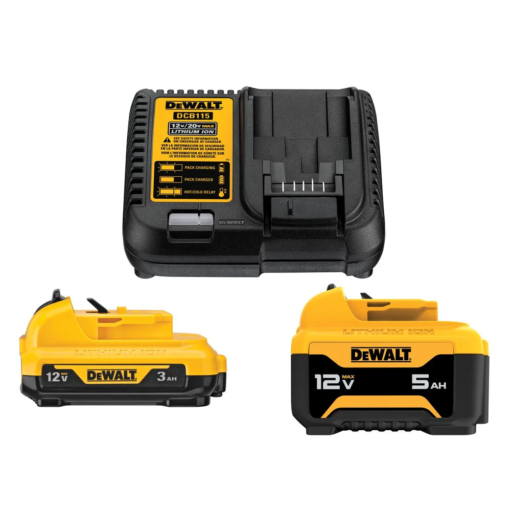 DeWalt DCB135C 12V Starter Kit 3Ah and 5Ah Battery with Charger - Mactool Shop