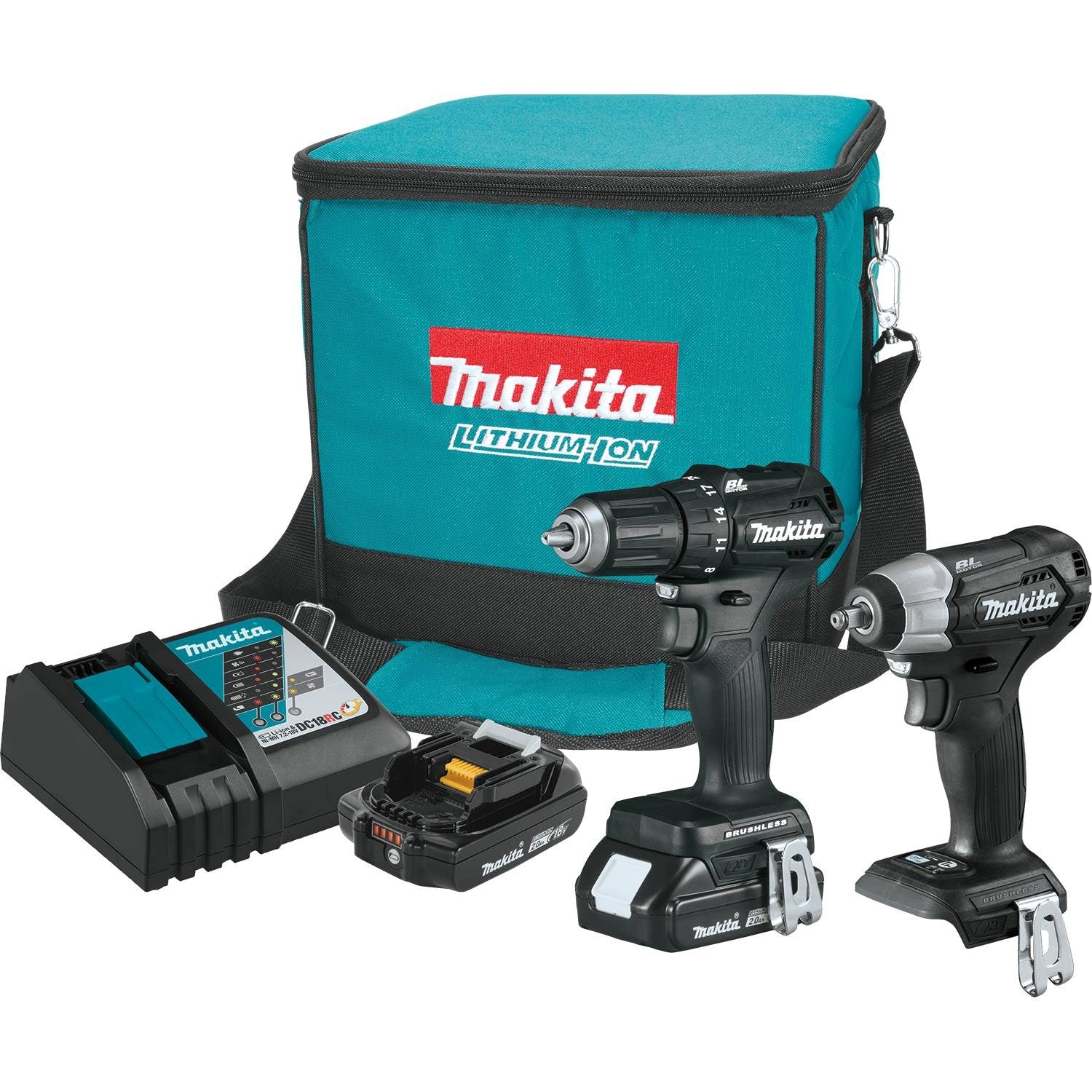 Makita CX201RB 18V LXT Lithium-Ion Sub-Compact Brushless 2 Piece Combo Kit - Mactool Shop