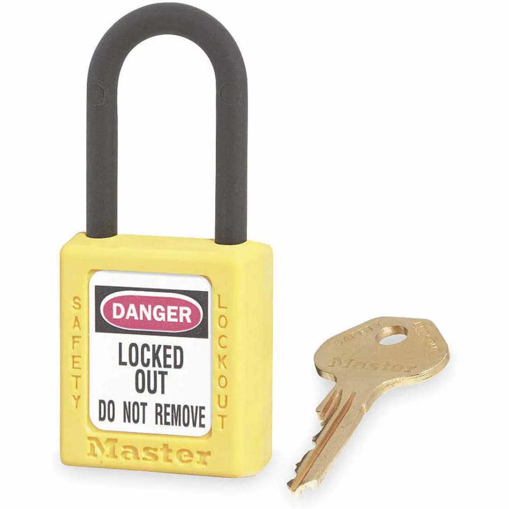 MasterLock 406YLW 406YLW Safety Padlock, Thermoplastic Yellow Dielectric Zenex - Mactool Shop