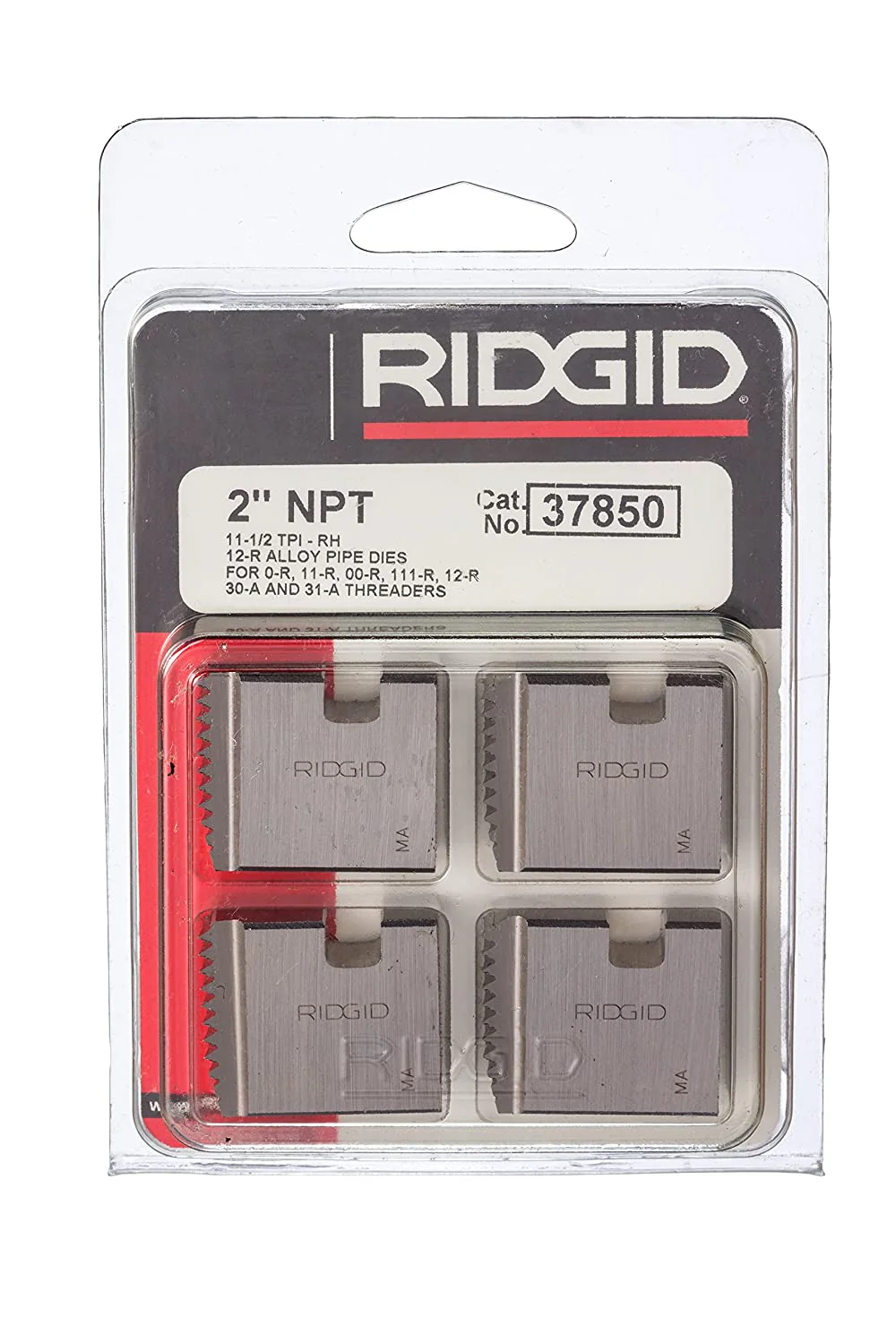 RIDGID 37850 12-R Alloy Right Hand Pipe Threading Die, 2